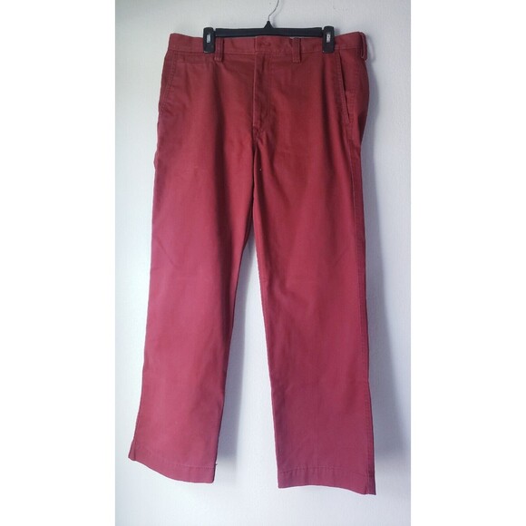 Life Khaki Mens Chino Pants Rust Relaxed Straight SZ 34X30 - Picture 1 of 8